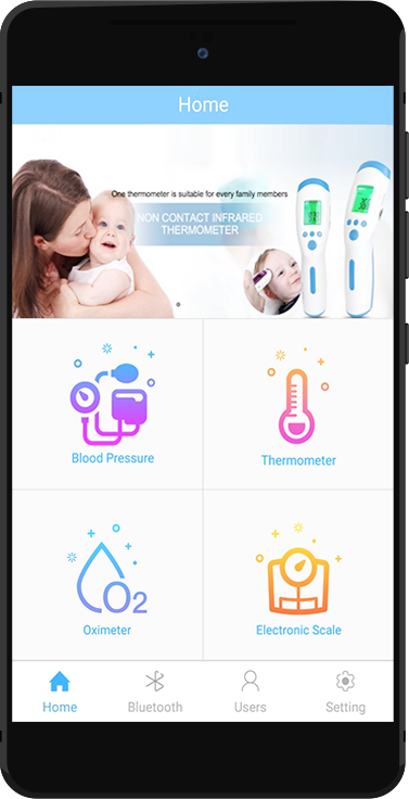 homepage of the bluetooth app